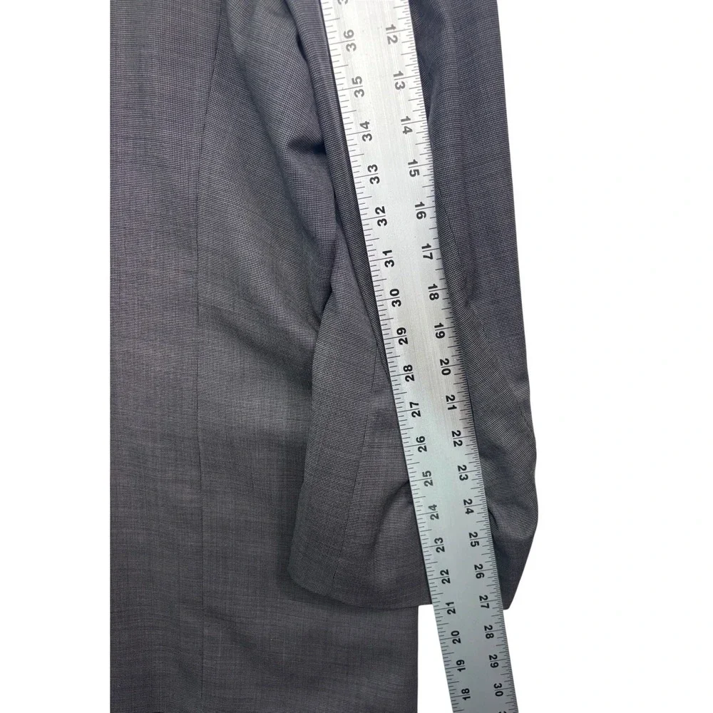 Gray Nailhead 54T 54L Blazer Jacket Sport Suit Coat 100% Wool All Season Mens